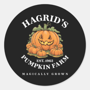 Halloween Pumpkin Farm Magisch erbaut Runder Aufkleber