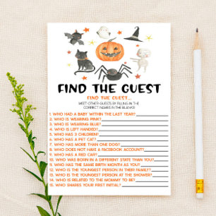 Halloween Pumpkin findet das Guest Baby Showspiel Briefpapier