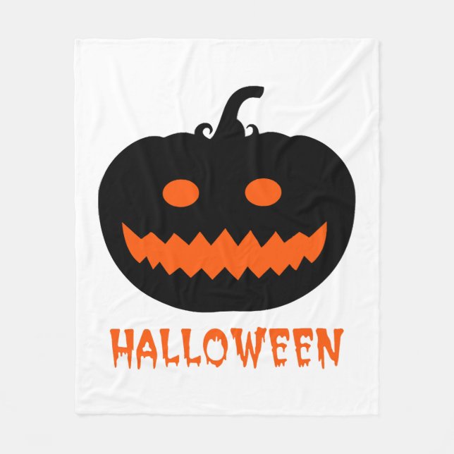 Halloween Pumpkin Fleecedecke (Vorderseite)