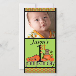 Halloween Pumpkin Foto Card