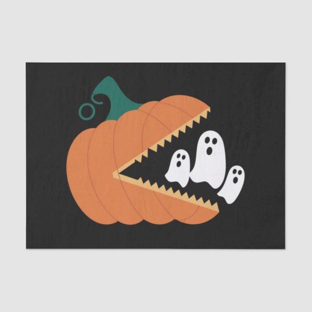 Halloween Pumpkin Funny Ghosts Boys Kids Seidenpapier (Vorderseite)