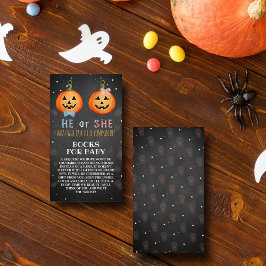 Halloween Pumpkin Gender Reveal Party Buchanfrage Begleitkarte