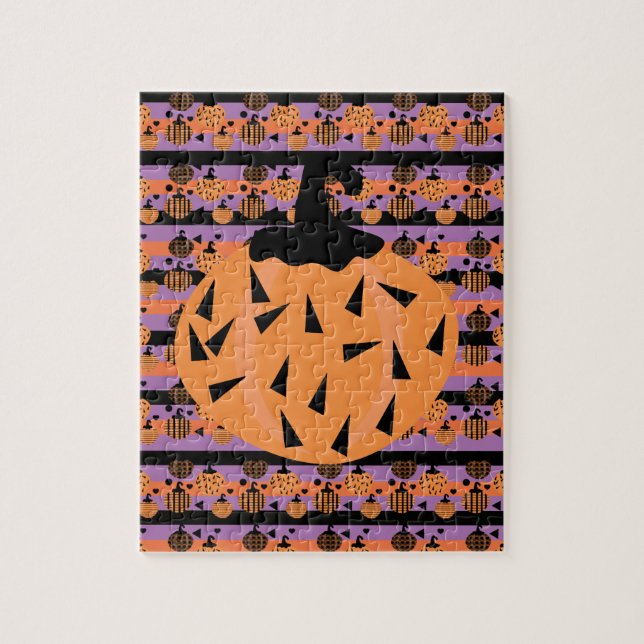 Halloween Pumpkin Geometrie Muster (Vertikal)