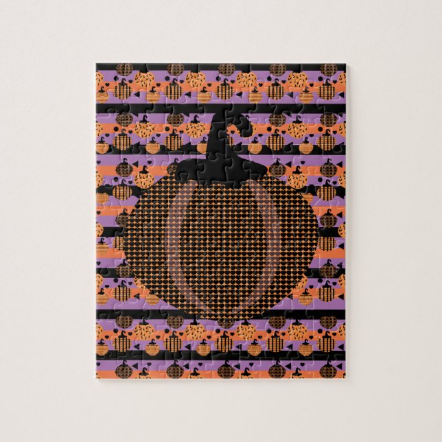 Halloween Pumpkin Geometrie Muster (Vertikal)
