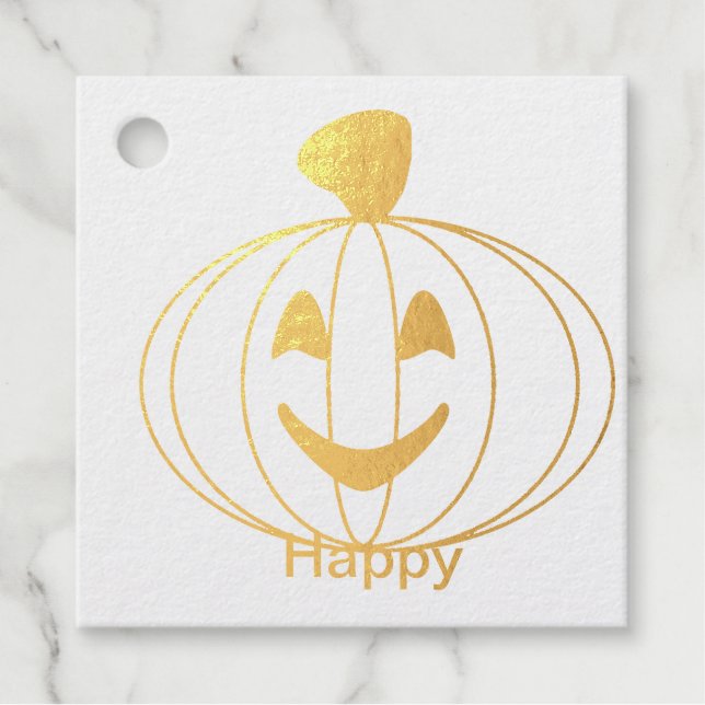 Halloween Pumpkin Geschenkanhänger (Vorderseite)
