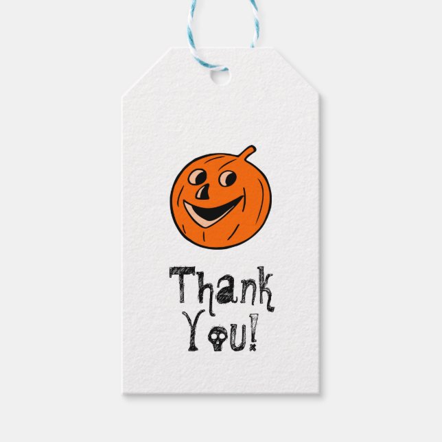 Halloween Pumpkin Geschenkanhänger (Vorderseite)