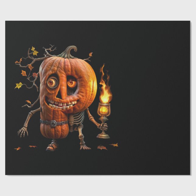 Halloween Pumpkin Geschenkpapier (Flach)