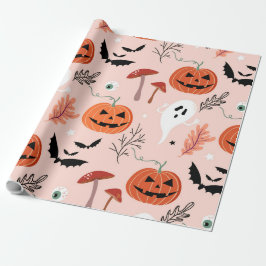 Halloween Pumpkin Ghost Autumn Wrapping Paper Geschenkpapier