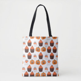 Halloween Pumpkin Ghost Cupcake Pattern Tasche