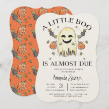 Halloween Pumpkin Ghost Little Boo Baby Dusche