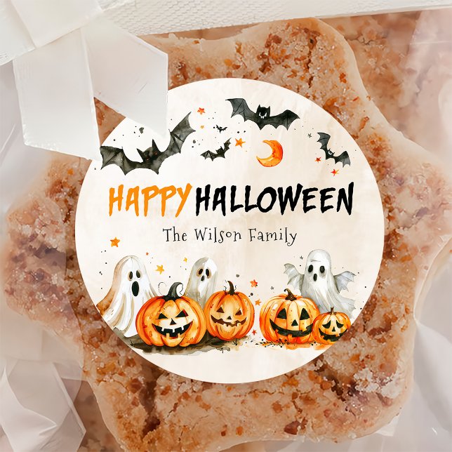 Halloween Pumpkin Ghost Party Sticker (Von Creator hochgeladen)