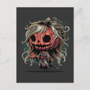 Halloween Pumpkin Ghoul Postkarte