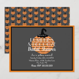 Halloween Pumpkin Gray und Orange Brautparty Einladung