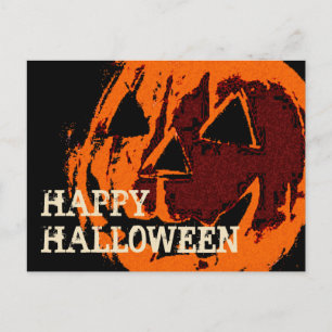 Halloween Pumpkin - Grunge Stil + Ihre Ideen Postkarte