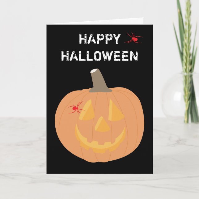 Halloween Pumpkin-Grußkarte Karte (Vorderseite)