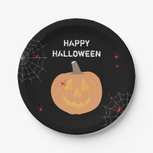 Halloween Pumpkin Happy Halloween Party Pappteller