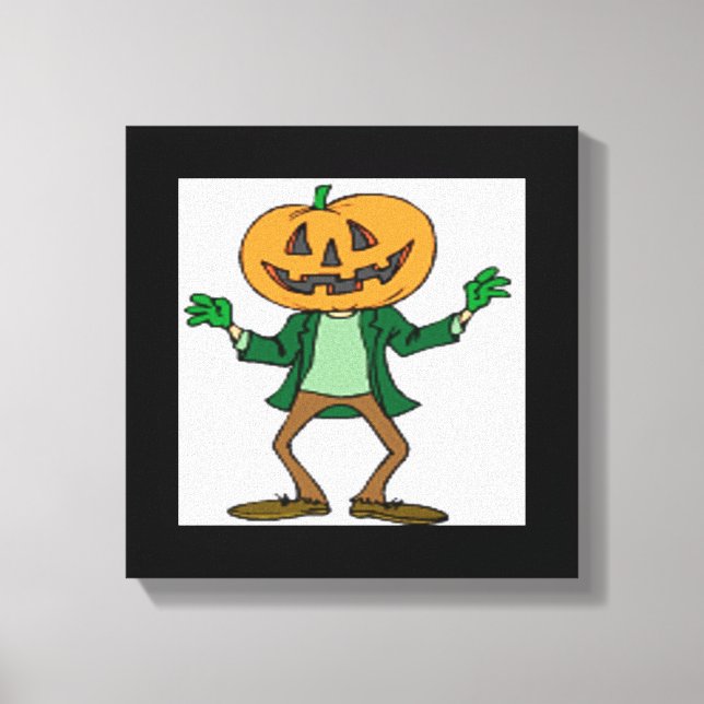HALLOWEEN PUMPKIN HEAD LEINWANDDRUCK (Vorderseite)