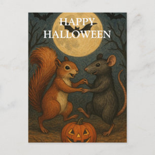 Halloween Pumpkin Hexe Beängstigende Nacht Postkarte