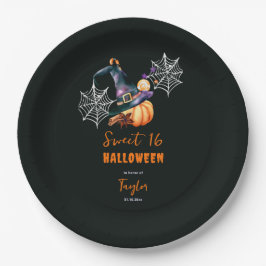Halloween Pumpkin Hexenhut Ghosts Niedlich Sweet 1 Pappteller