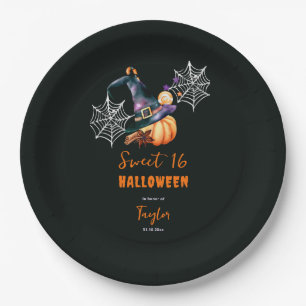 Halloween Pumpkin Hexenhut Ghosts Niedlich Sweet 1 Pappteller
