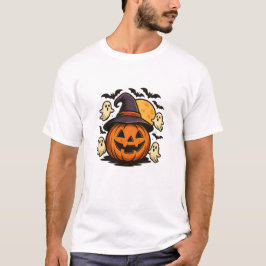 Halloween Pumpkin Hexenhut T - Shirt 🎃