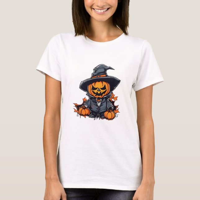 Halloween Pumpkin-Höhle Adorable Fall Decke T-Shirt (Vorderseite)