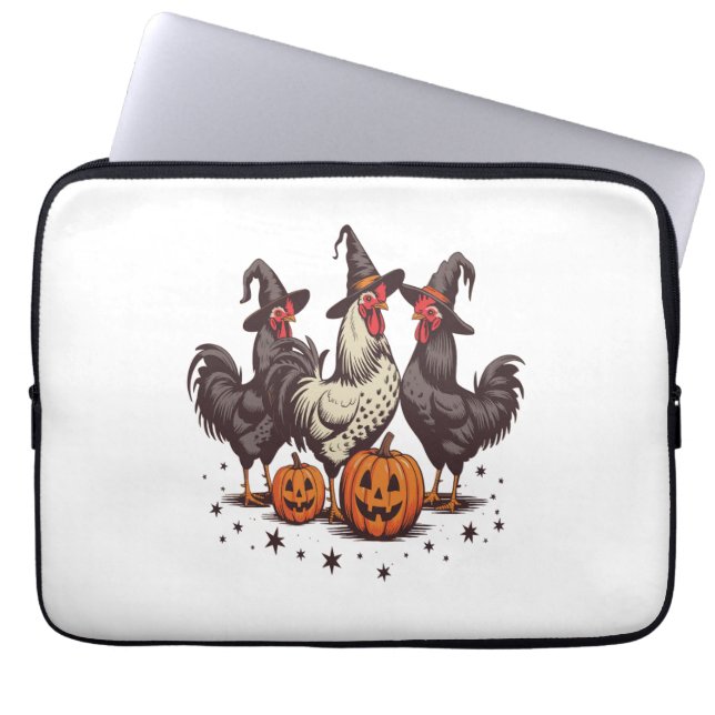 Halloween Pumpkin-Hühnerwitscher Fall Laptopschutzhülle (Vorderseite)
