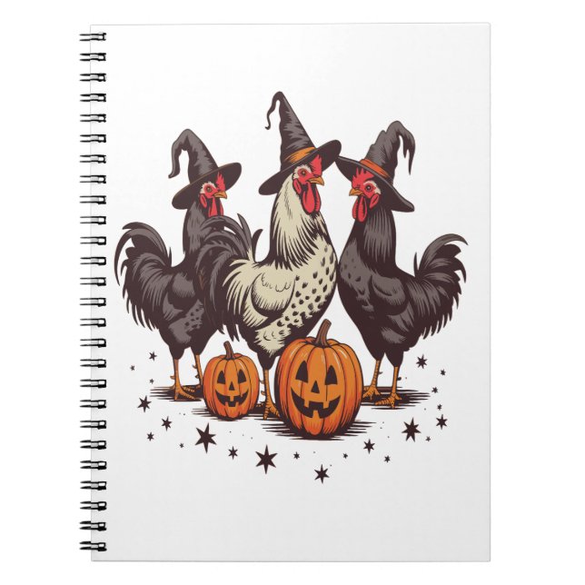 Halloween Pumpkin-Hühnerwitscher Fall Notizblock (Vorderseite)