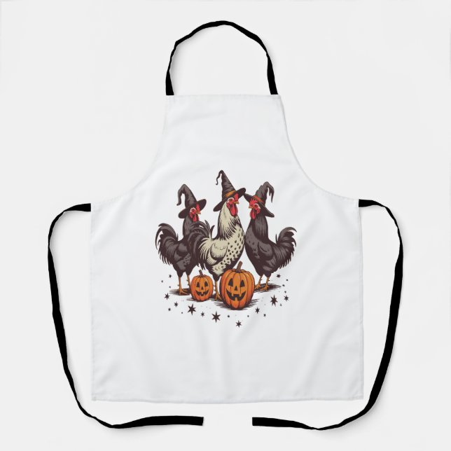 Halloween Pumpkin-Hühnerwitscher Fall Schürze (Vorderseite)