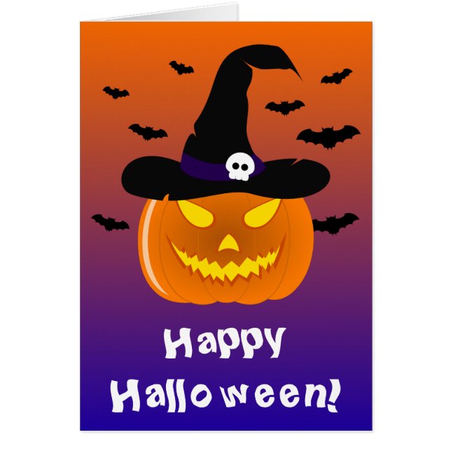 Halloween Pumpkin Jack o’ Lantern Hexenhut (Vorne)