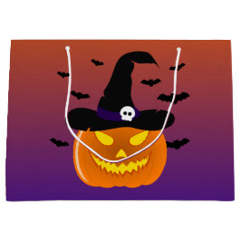 Halloween Pumpkin Jack o’ Lantern Hexenhut Große Geschenktüte