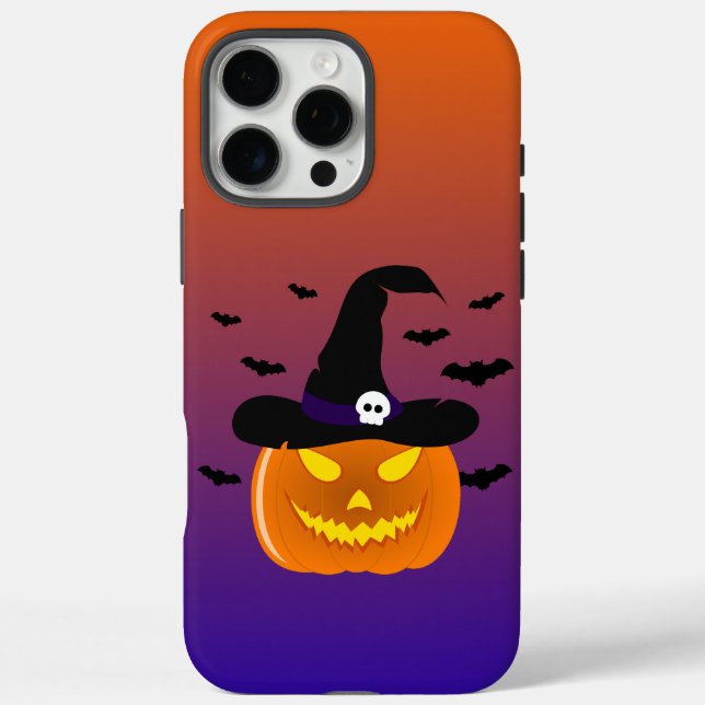 Halloween Pumpkin Jack o’ Lantern Hexenhut iPhone 16 Pro Max Hülle (Rückseite)
