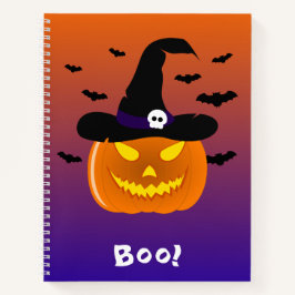 Halloween Pumpkin Jack o’ Lantern Hexenhut Notizbuch