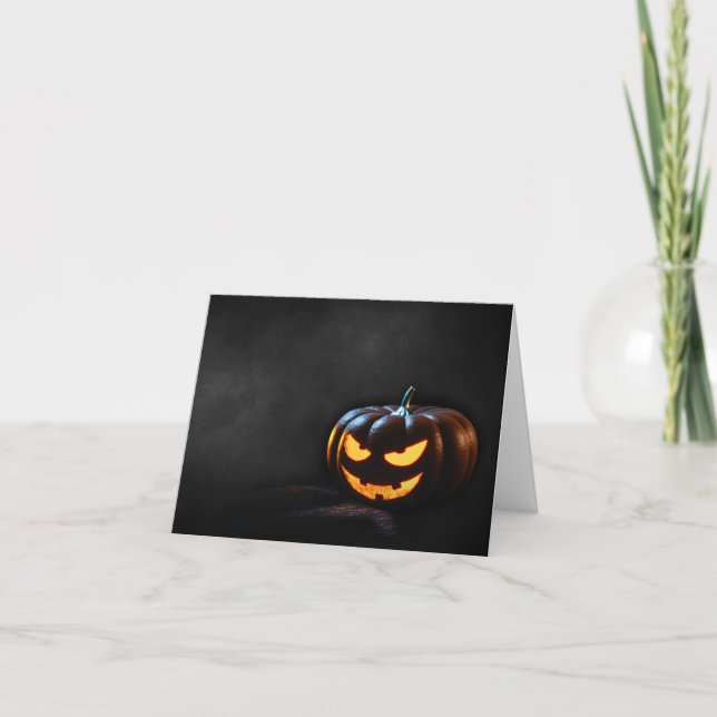 Halloween Pumpkin Jack-O-Lantern Spooky Karte (Vorderseite)