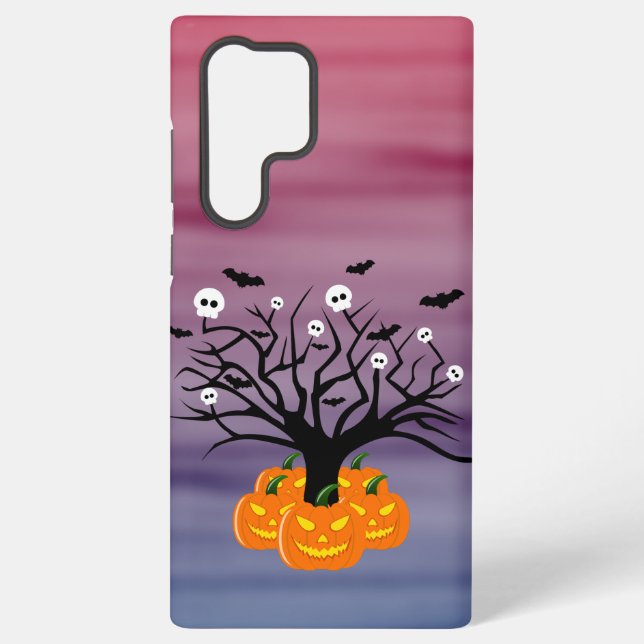 Halloween Pumpkin Jack o’ Lantern Totenbaum Samsung Galaxy Hülle (Rückseite)