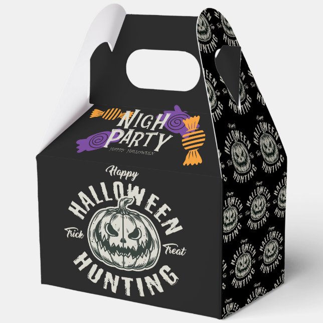 Halloween Pumpkin Jagd Leckerei Geschenkschachtel (Vorderseite)