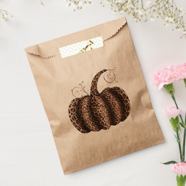 Halloween Pumpkin Kariert Leopard Fall Erntedank Geschenktütchen (Versiegelt)