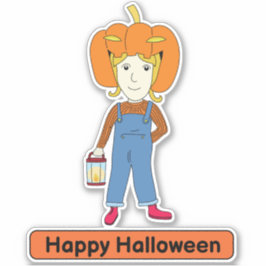 Halloween Pumpkin-Kostüm-Kindersticker Aufkleber