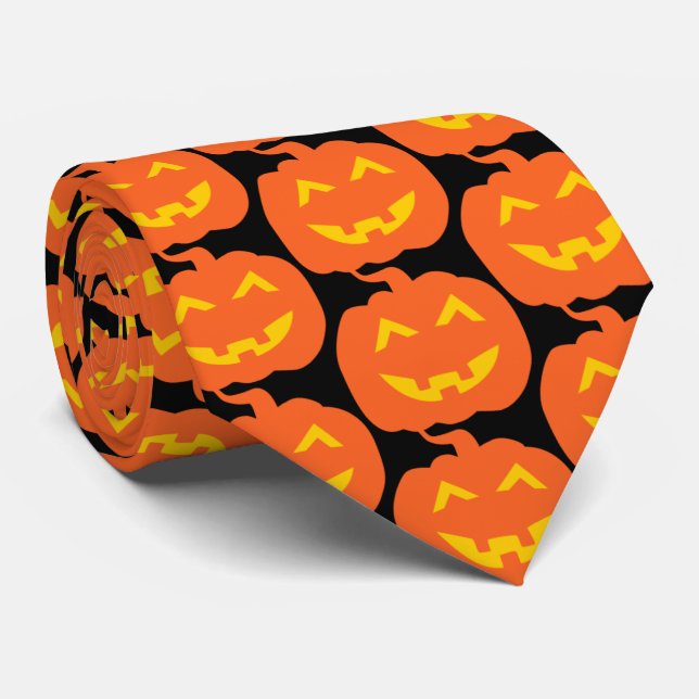 Halloween Pumpkin-Krawatte Krawatte (Gerollt)