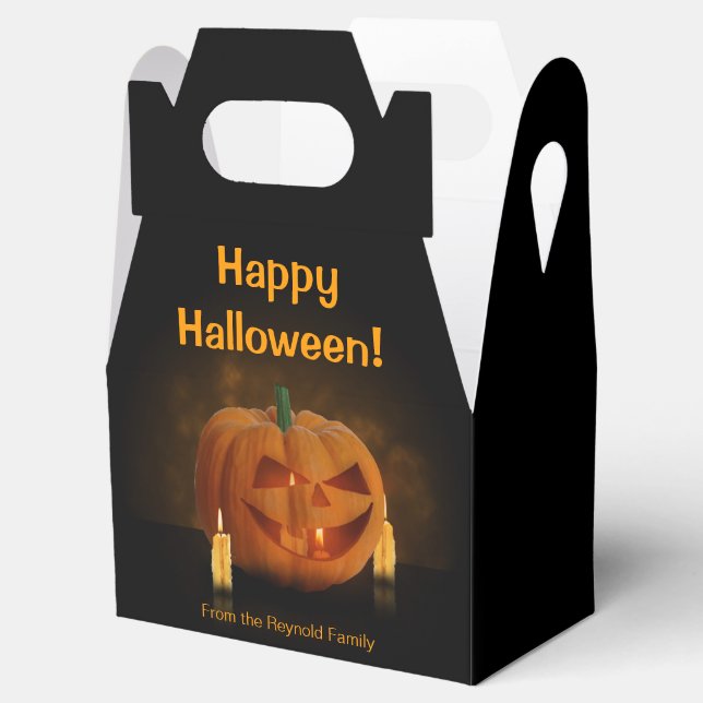 Halloween Pumpkin Lantern mit Kerzen Geschenkschachtel (Geöffnet)
