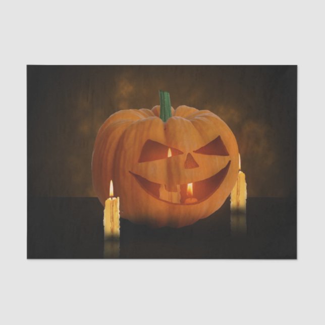Halloween Pumpkin Lantern mit Kerzen Seidenpapier (Vorderseite)
