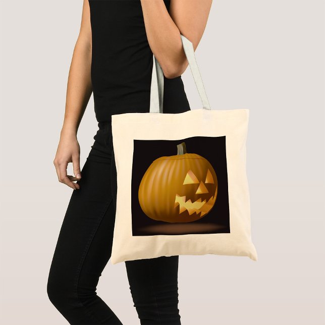 Halloween Pumpkin Lantern Tote Bag Tragetasche (Von Creator hochgeladen)