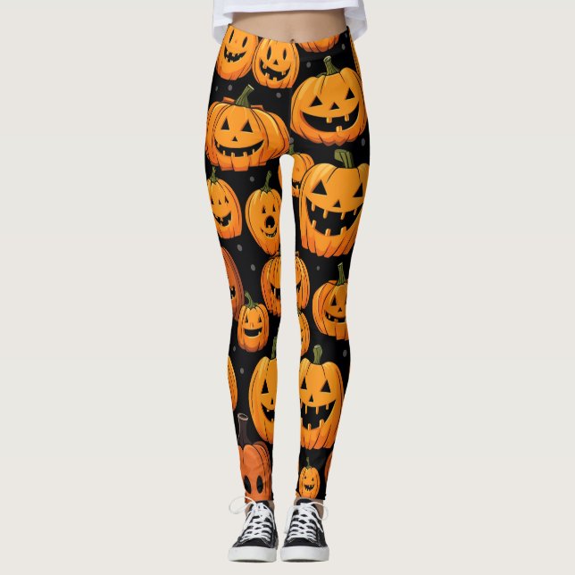 Halloween Pumpkin Leggings (Vorderseite)