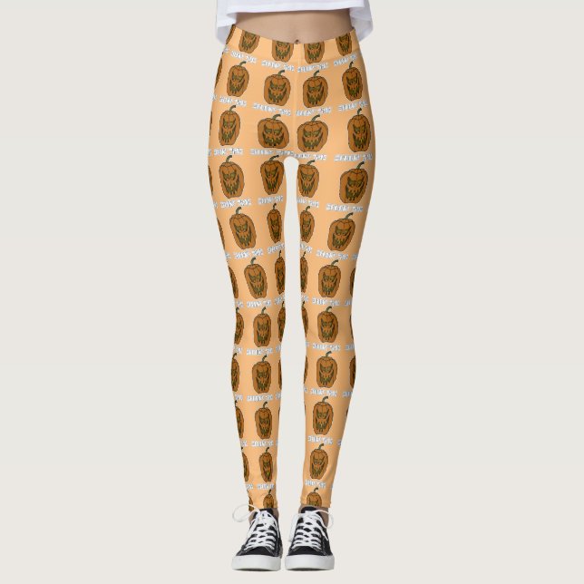 Halloween Pumpkin Leggings (Vorderseite)