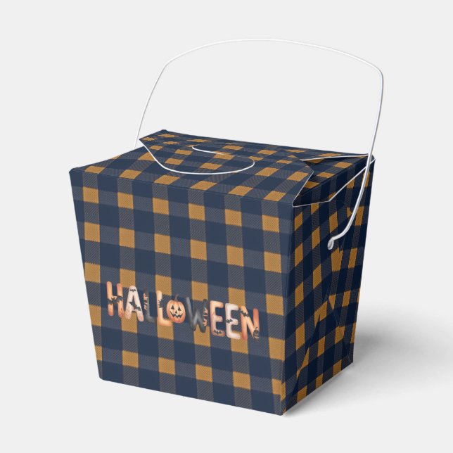 Halloween Pumpkin Lettering Geschenkschachtel (Vorderseite)