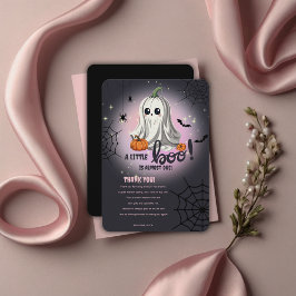 Halloween Pumpkin Little Boo Baby Dusche Dankeskarte