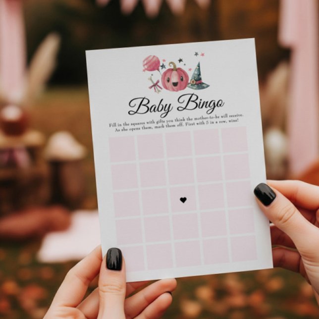 Halloween Pumpkin Little Boo Baby Shower Bingo Einladung (Von Creator hochgeladen)