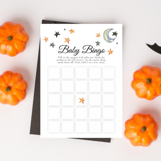 Halloween Pumpkin Little Boo Baby Shower Bingo Einladung (Von Creator hochgeladen)