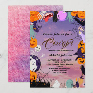 Halloween Pumpkin Little Boo Baby Shower Einladung