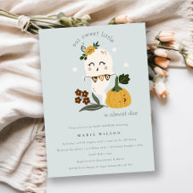 Halloween Pumpkin Little Boo Baby Shower Einladung